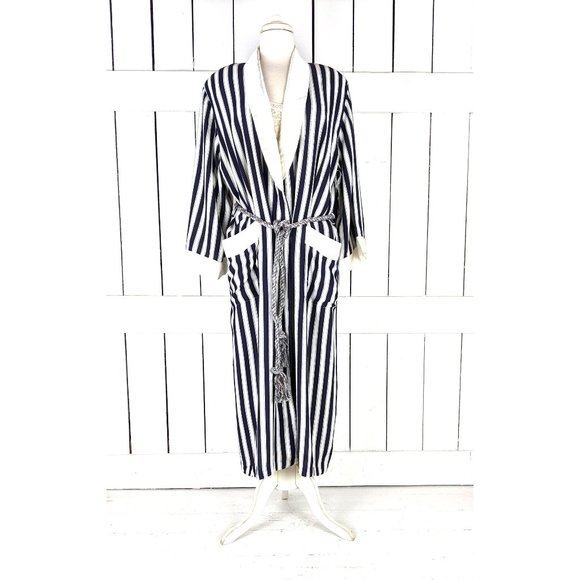 Carole Hochman Other - Vintage Prima Donna Carole Hochman I Magnin navy blue white nautical striped rop